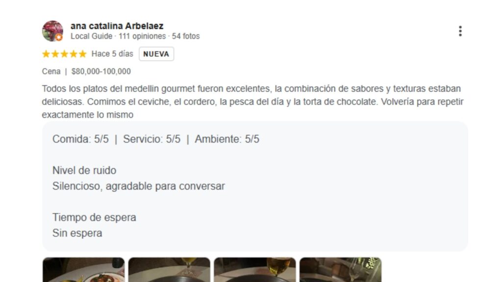 Reseña de La Makha, destacando comentarios sobre su ambiente y comida en español.