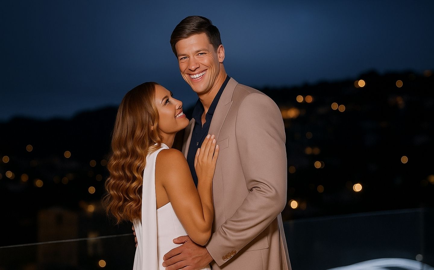 una pareja felices y comprometidos en una boda de destino en Medellín.