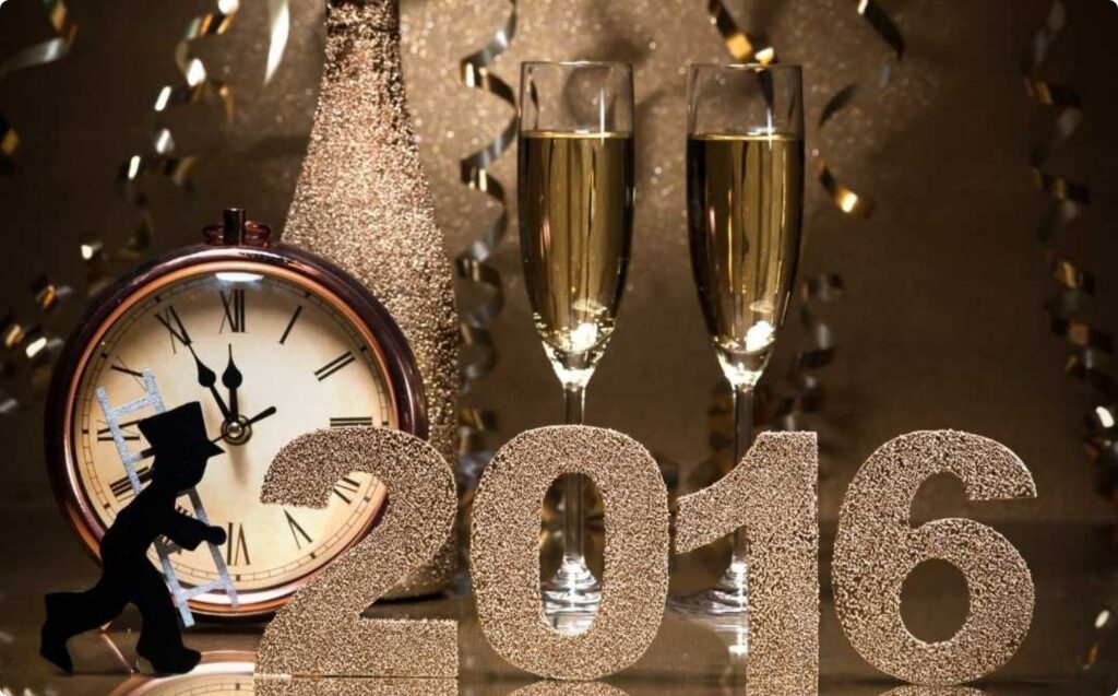 Año Nuevo 2026, con colores vibrantes y celebraciones festivas.