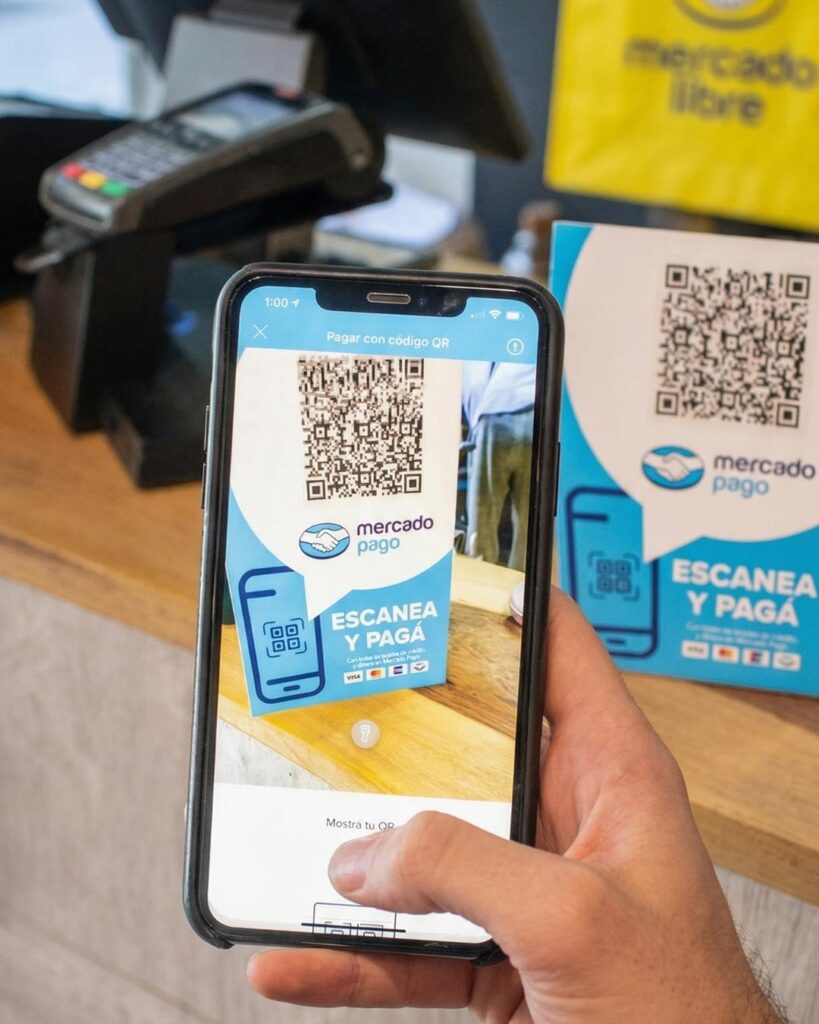 Mobile payment with QR code for quick and easy card transactions.