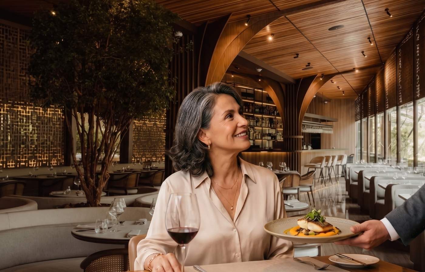 Cena de lujo en La Makha Restaurante Plato de fermentación artesanal.